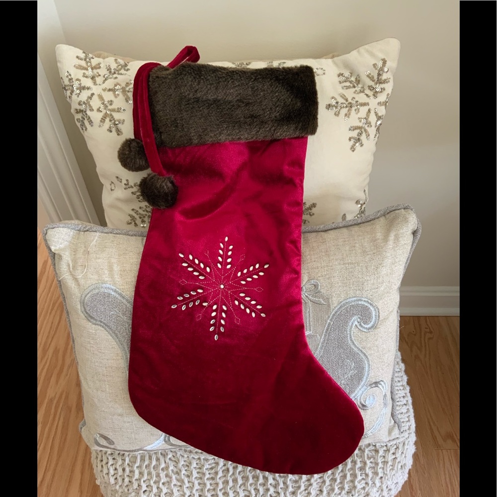 Velvet Christmas stocking